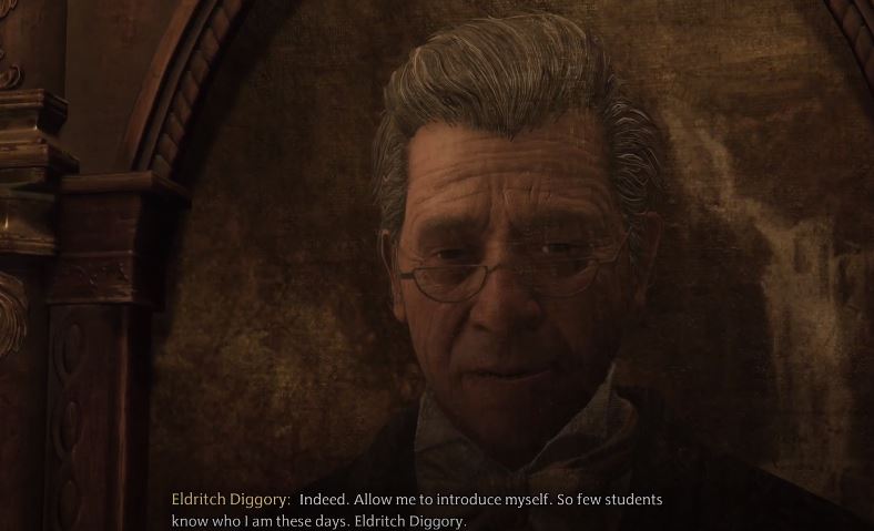 Portrait of Eldritch Diggory in Hogwarts Legacy
