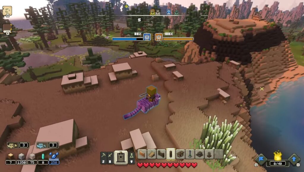 Badland biome in Minecraft Legends