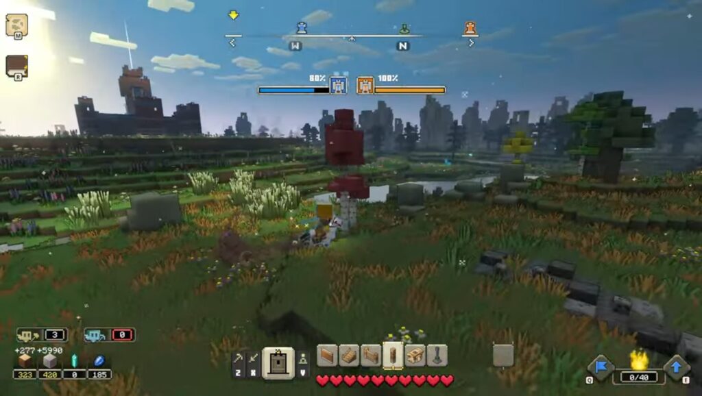 Meadow biome in Minecraft Legends