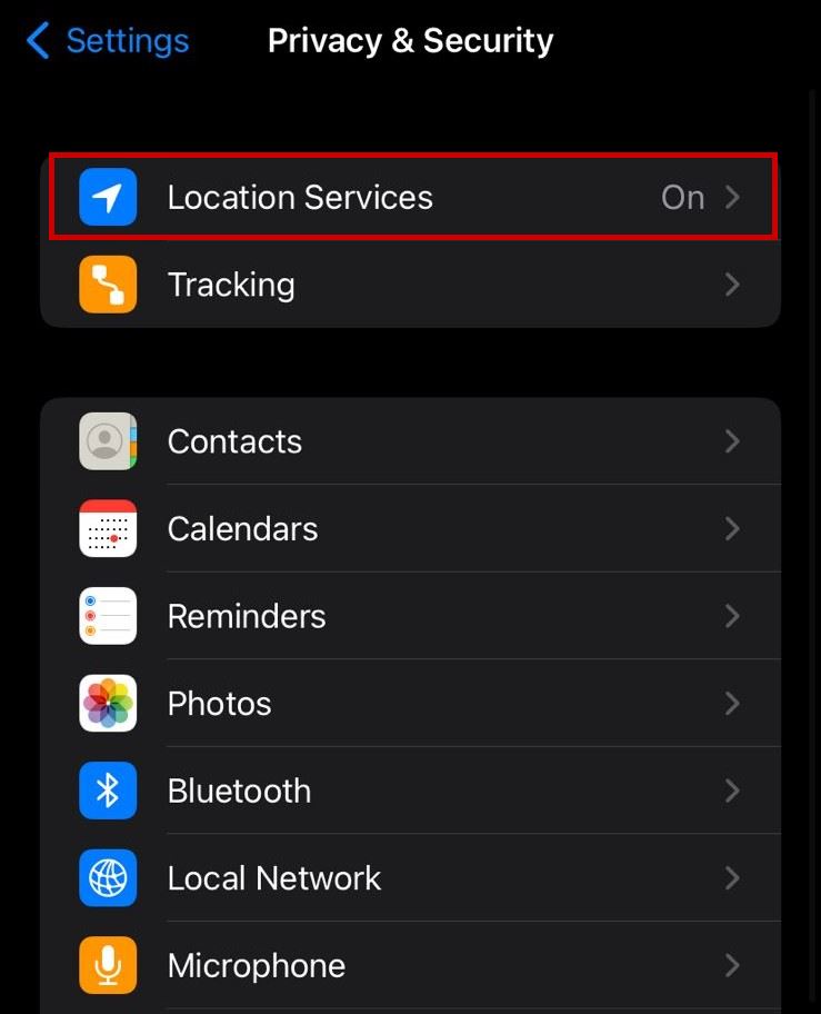 iPhone Location services 